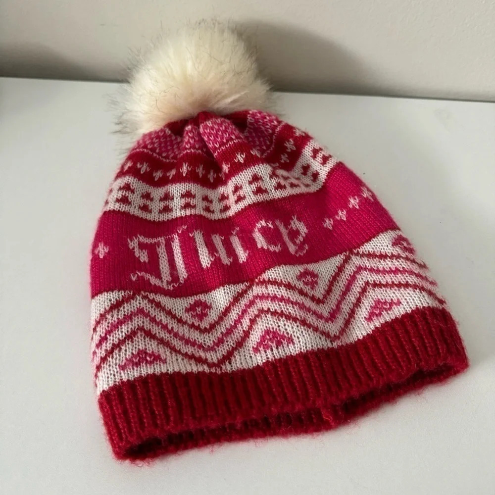 Juicy couture adorable pink knit hat with Pom Pom - Picture 4 of 5
